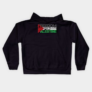 Freedom For Palestine - Distressed Falastini Flag Kids Hoodie